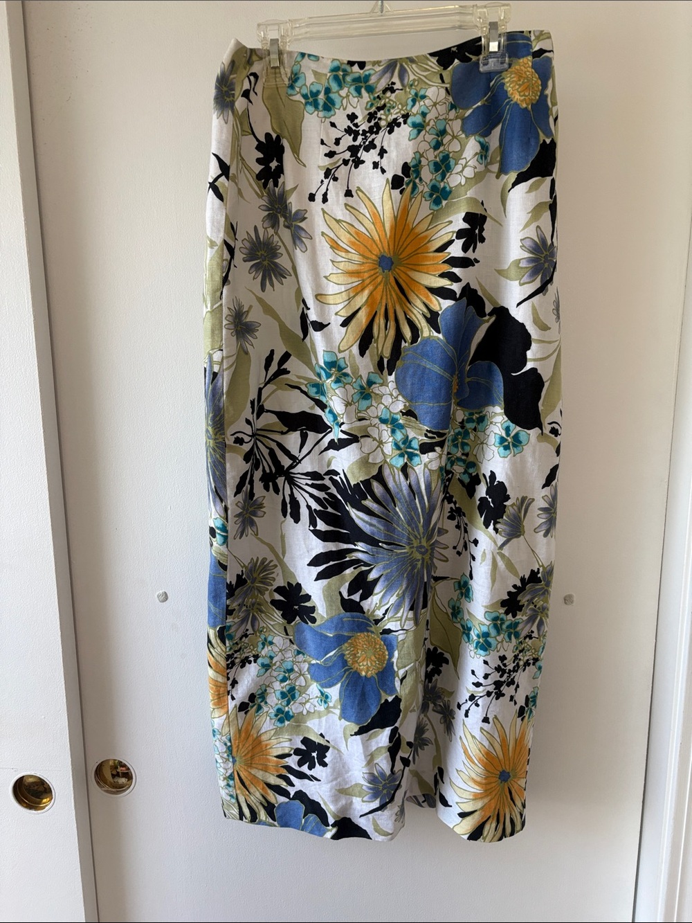 Talbots Vintage Linen Floral Skirt 4
